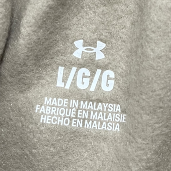 NWT Under Armour Womens Rival Loose Crop Wide Leg Fleece Pant Avy Sand Beige LG - Picture 5 of 5